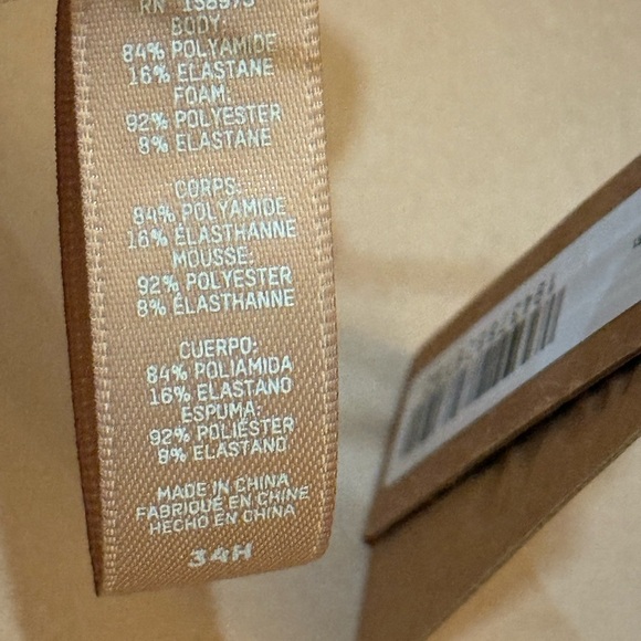 Skims Body Wireless Form Push Up Plunge Bra 34H Clay NWT - Picture 5 of 7